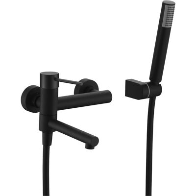IMEX - Wandmontierter Badewannen/Duschmischer in Matt Schwarz - 15cm breit, 22cm lang IMEX - Wandmontierter Badewannen/Duschmischer in Matt Schwarz - 15cm breit, 22cm lang