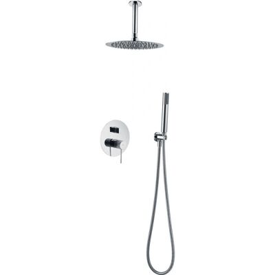 Kit Doccia Imex - Testa doccia a pioggia in acciaio inox - Finitura cromo Kit Doccia Imex - Testa doccia a pioggia in acciaio inox - Finitura cromo