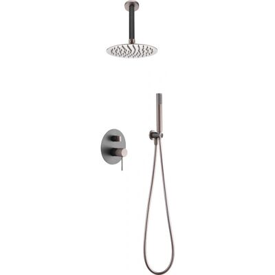 Set Colonna Doccia Champagne / Grigio Opaco - Tipo di Doccia Set Colonna Doccia Champagne / Grigio Opaco - Tipo di Doccia