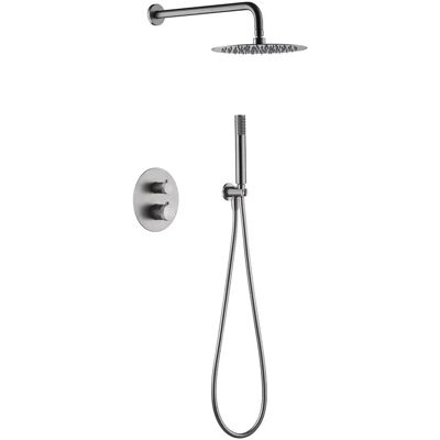 Set doccia termostatico nichelato spazzolato - Imex Set doccia termostatico nichelato spazzolato - Imex