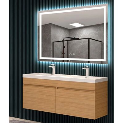 Espejo de baño Ledimex - Cuadrado 100x80cm - LED + Sensores Espejo de baño Ledimex - Cuadrado 100x80cm - LED + Sensores