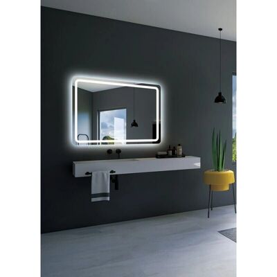 Espejo de baño Ledimex cuadrado con LED y sensores - 120x80cm Espejo de baño Ledimex cuadrado con LED y sensores - 120x80cm