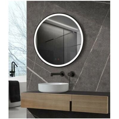 Espejo de baño redondo Ledimex Paris - 70cm, Antivaho, Tacto, Marco de aluminio Espejo de baño redondo Ledimex Paris - 70cm, Antivaho, Tacto, Marco de aluminio