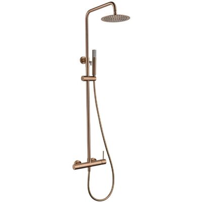 Columna de Ducha Oro Rosa Cepillado Imex - Tipo de Ducha Columna de Ducha Oro Rosa Cepillado Imex - Tipo de Ducha