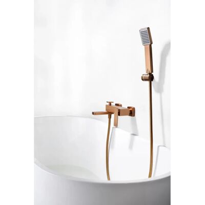 Kit bagno IMEX PISA in oro rosa - Monocomando doccia Kit bagno IMEX PISA in oro rosa - Monocomando doccia