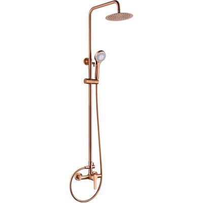 Set Doccia Imex Roma Oro Rosa Moderno - Regolabile, Testa 20cm Set Doccia Imex Roma Oro Rosa Moderno - Regolabile, Testa 20cm