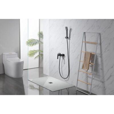 Kit de banho com chuveiro IMEX preto gun metal Kit de banho com chuveiro IMEX preto gun metal