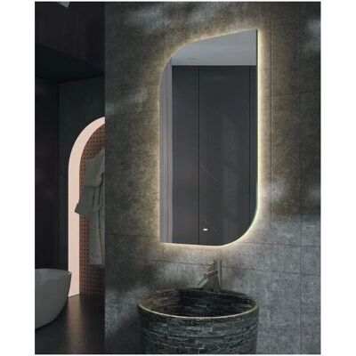 Espejo baño rectangular retroiluminado Cardiff - Decoración de baño Espejo baño rectangular retroiluminado Cardiff - Decoración de baño