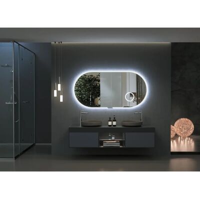 Espejo ovalado de baño Ledimex Indiana - Luz fría ajustable Espejo ovalado de baño Ledimex Indiana - Luz fría ajustable