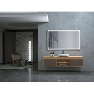 Espejo de baño rectangular Ledimex Ability - Negro 100x80 Espejo de baño rectangular Ledimex Ability - Negro 100x80