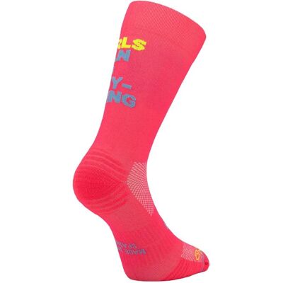 Chaussettes Sporcks Girls Can Do Rose Bleu Jaune - Chaussettes - Publicité Chaussettes Sporcks Girls Can Do Rose Bleu Jaune - Chaussettes - Publicité