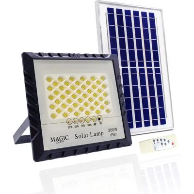 MAGIC SELECT 200W 200 LED Flutlicht mit Solarpanel & Fernbedienung MAGIC SELECT 200W 200 LED Flutlicht mit Solarpanel & Fernbedienung