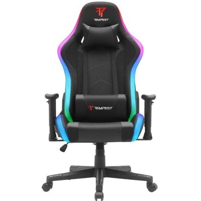 Silla Gaming Tempest Glare RGB - Ergonómica, Reclinable, Moderna Silla Gaming Tempest Glare RGB - Ergonómica, Reclinable, Moderna