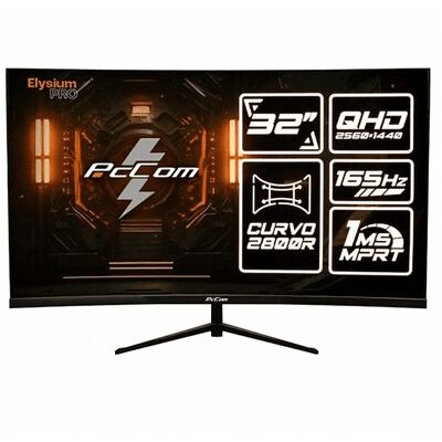 PcCom Elysium Pro 32" Monitor - Gebogen, QHD, 165Hz PcCom Elysium Pro 32" Monitor - Gebogen, QHD, 165Hz
