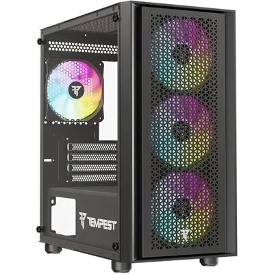 Caja de PC ATX Tempest Rampart - Micro-ATX, ARGB, Cristal Caja de PC ATX Tempest Rampart - Micro-ATX, ARGB, Cristal