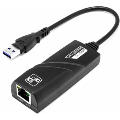 Adapter Ethernet USB 3.0 PcCom - Czarny Adapter Ethernet USB 3.0 PcCom - Czarny