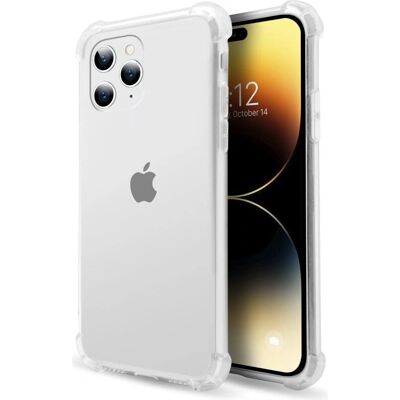 Flerfärgad transparent PcCom mobilskal för iPhone 14 Pro - Mobiltyp Flerfärgad transparent PcCom mobilskal för iPhone 14 Pro - Mobiltyp
