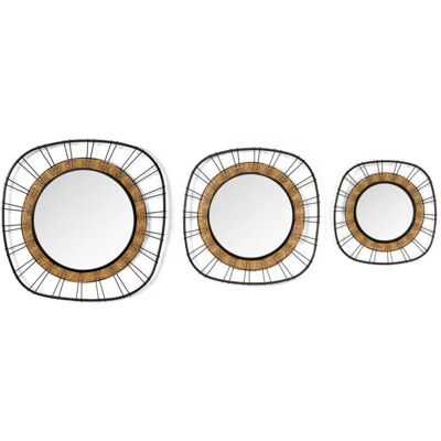 Signes Grimalt - Σετ 3 Bohemian τοίχοι καθρέφτες - 54cm Signes Grimalt - Σετ 3 Bohemian τοίχοι καθρέφτες - 54cm