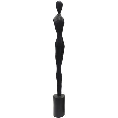 Sculpture Africaine Signes Grimalt - Bois Noir Fait Main - 90cm Sculpture Africaine Signes Grimalt - Bois Noir Fait Main - 90cm