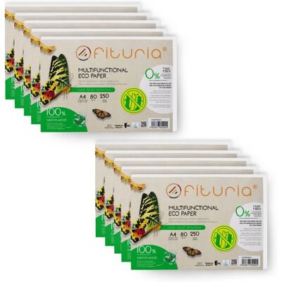 OFITURIA Papier Recyclé A4 80g - Polyvalent, Naturel - Papier - Publicité OFITURIA Papier Recyclé A4 80g - Polyvalent, Naturel - Papier - Publicité