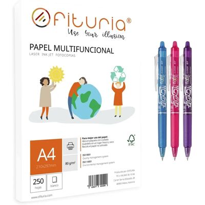 Ofituria A4 Paper Pack - 250 Sheets, Multifunctional for School & Office Ofituria A4 Paper Pack - 250 Sheets, Multifunctional for School & Office