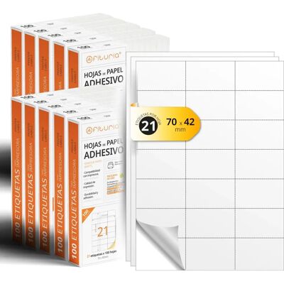 Folios Fehér Öntapadós Címkék A4 - Készíts Saját Matricákat - 21 Lap (1000 Címke) Folios Fehér Öntapadós Címkék A4 - Készíts Saját Matricákat - 21 Lap (1000 Címke)