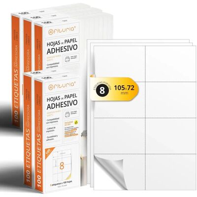 Folios A4 Fehér Öntapadó Címkék - Készíts Saját Matricákat - Nyomtatható Folios A4 Fehér Öntapadó Címkék - Készíts Saját Matricákat - Nyomtatható
