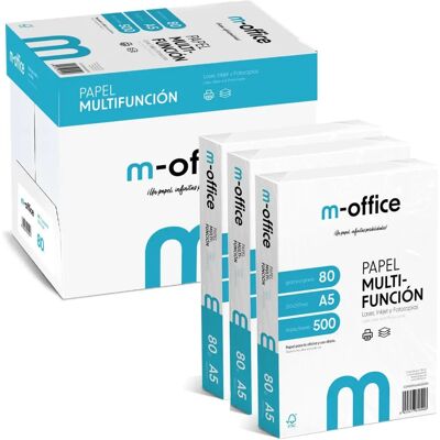 A5-nyomtatópapír m-office - 80g - Inkjet és lézernyomtatókhoz - Iroda A5-nyomtatópapír m-office - 80g - Inkjet és lézernyomtatókhoz - Iroda