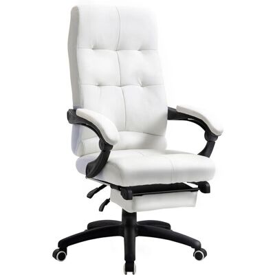 Silla de Oficina Ergonómica Vinsetto Blanco Ajustable - Muebles de Oficina Silla de Oficina Ergonómica Vinsetto Blanco Ajustable - Muebles de Oficina