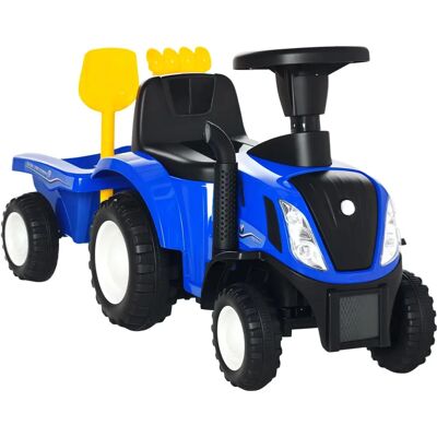 Homcom Tractor con Remolque para Niños 12-36 Meses - Tractor Correpasillos Homcom Tractor con Remolque para Niños 12-36 Meses - Tractor Correpasillos