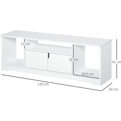 Homcom Mueble de TV Modelo 833-951 Blanco Moderno 42" Almacenamiento Homcom Mueble de TV Modelo 833-951 Blanco Moderno 42" Almacenamiento