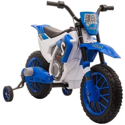 Homcom Moto Eléctrica Infantil - Azul - +3 Años - 12V - Diseño Realista Homcom Moto Eléctrica Infantil - Azul - +3 Años - 12V - Diseño Realista