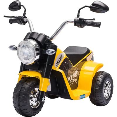 Motocicleta eléctrica infantil HOMCOM - Amarillo - 3 Ruedas - 2 km/h Motocicleta eléctrica infantil HOMCOM - Amarillo - 3 Ruedas - 2 km/h