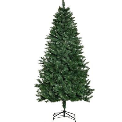 Árbol de Navidad Artificial Homcom - 180cm, 724 Ramas, Puntas Planas y Puntiagudas Árbol de Navidad Artificial Homcom - 180cm, 724 Ramas, Puntas Planas y Puntiagudas