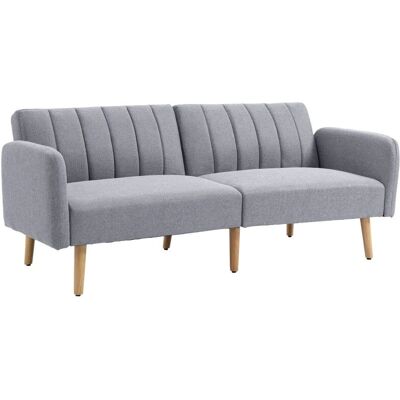 Sofá Cama Homcom 839-214Lg Gris con Respaldo Reclinable Sofá Cama Homcom 839-214Lg Gris con Respaldo Reclinable