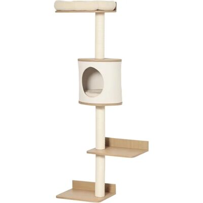 Arbre pour Chats Mur PawHut avec Plusieurs Plateformes - 38x30x149cm - Publicité Arbre pour Chats Mur PawHut avec Plusieurs Plateformes - 38x30x149cm - Publicité