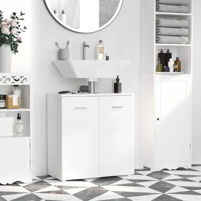 Mueble de baño Kleankin para debajo del lavabo - Color blanco Mueble de baño Kleankin para debajo del lavabo - Color blanco