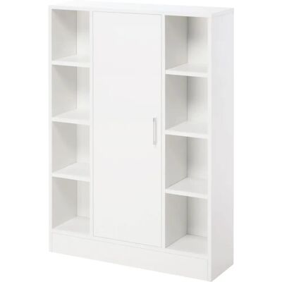 Armoire de sol pour salle de bain Kleankin blanc - 8 étagères, 3 intérieures, fixation murale - Publicité Armoire de sol pour salle de bain Kleankin blanc - 8 étagères, 3 intérieures, fixation murale - Publicité