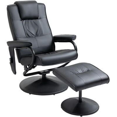 Sillón de Masaje Homcom - Reclinable 145° y Giratorio 360° - Negro Sillón de Masaje Homcom - Reclinable 145° y Giratorio 360° - Negro