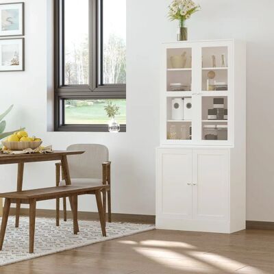 Estantería Blanca Homcom con Estantes Ajustables - 76x40x178,5 cm Estantería Blanca Homcom con Estantes Ajustables - 76x40x178,5 cm