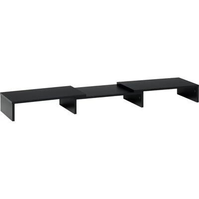 Soporte de monitor Vinsetto Ajustable 2 Monitores Negro Soporte de monitor Vinsetto Ajustable 2 Monitores Negro