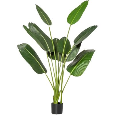 Homcom Arbre de Banane Artificiel 160cm avec Pot et 10 Feuilles Décoration Tropicale - Publicité Homcom Arbre de Banane Artificiel 160cm avec Pot et 10 Feuilles Décoration Tropicale - Publicité