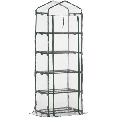 Invernadero de Jardín Outsunny con 5 Estantes - 69x49x193 cm Invernadero de Jardín Outsunny con 5 Estantes - 69x49x193 cm