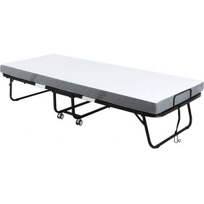 Homcom Lit Pliant pour Invités - 200x80cm, Acier, Matelas mousse - Publicité Homcom Lit Pliant pour Invités - 200x80cm, Acier, Matelas mousse - Publicité