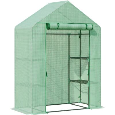 Invernadero Outsunny 141x72x191cm con Estantes - Cubierta de Jardín Invernadero Outsunny 141x72x191cm con Estantes - Cubierta de Jardín