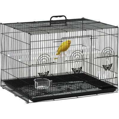 Cage à Oiseaux PawHut 60x41x41cm - Canaris et Perroquets - Publicité Cage à Oiseaux PawHut 60x41x41cm - Canaris et Perroquets - Publicité