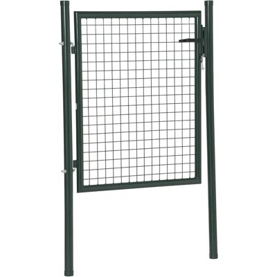 Puerta de Jardín de Acero Homcom con Cerradura - 97x150cm - Verde Puerta de Jardín de Acero Homcom con Cerradura - 97x150cm - Verde