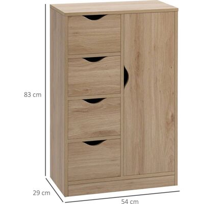 Armario de Almacenamiento HOMCOM - Roble - Estilo Moderno - 54x29x83 cm Armario de Almacenamiento HOMCOM - Roble - Estilo Moderno - 54x29x83 cm