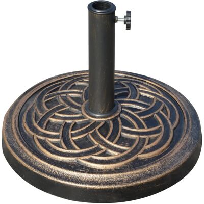 Soporte de Sombrilla Bronce Outsunny - 38/48mm - 12kg Soporte de Sombrilla Bronce Outsunny - 38/48mm - 12kg
