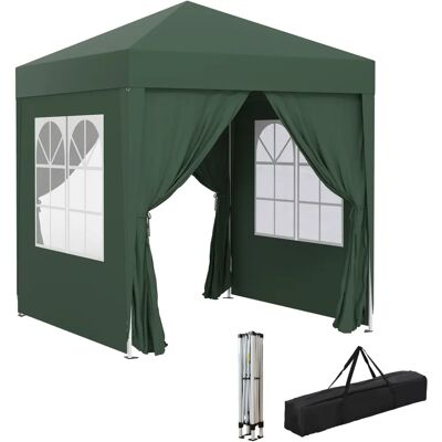 Pabellón de jardín portátil Outsunny 2x2 m con 4 paredes desmontables Pabellón de jardín portátil Outsunny 2x2 m con 4 paredes desmontables